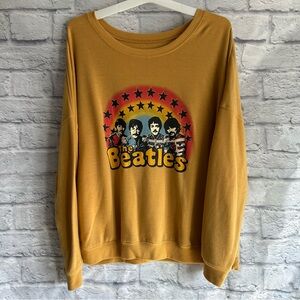 PREOWNED BEATLES YELLOW SUBMARINE LONG SLEEVE SWEATSHIRT WOMENS SIZE XXL